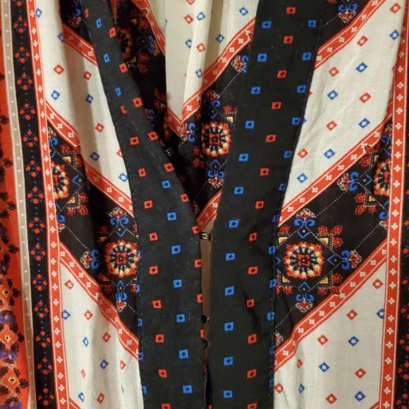 Free People Navy & Red Tunic Size XS - Picture 3 of 4